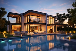 Modern villa med stor pool